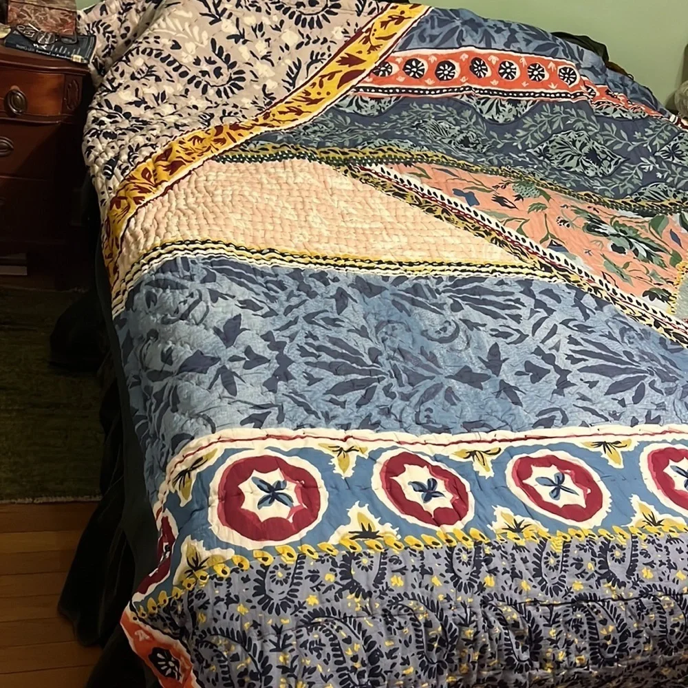 New Kantha-Stitched Katya Quilt Queen